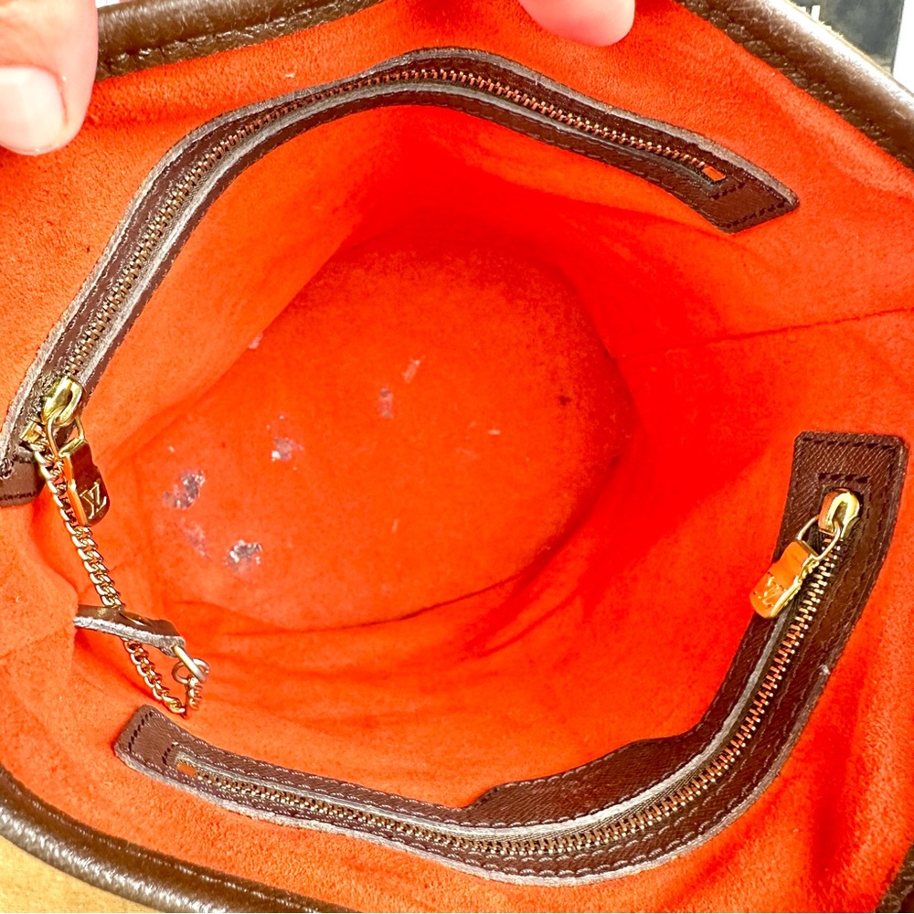 Louis Vuitton Marais Bucket Bag PM Damier Ebene & pouch crossbody wristlet NICE! - Picture 10 of 16